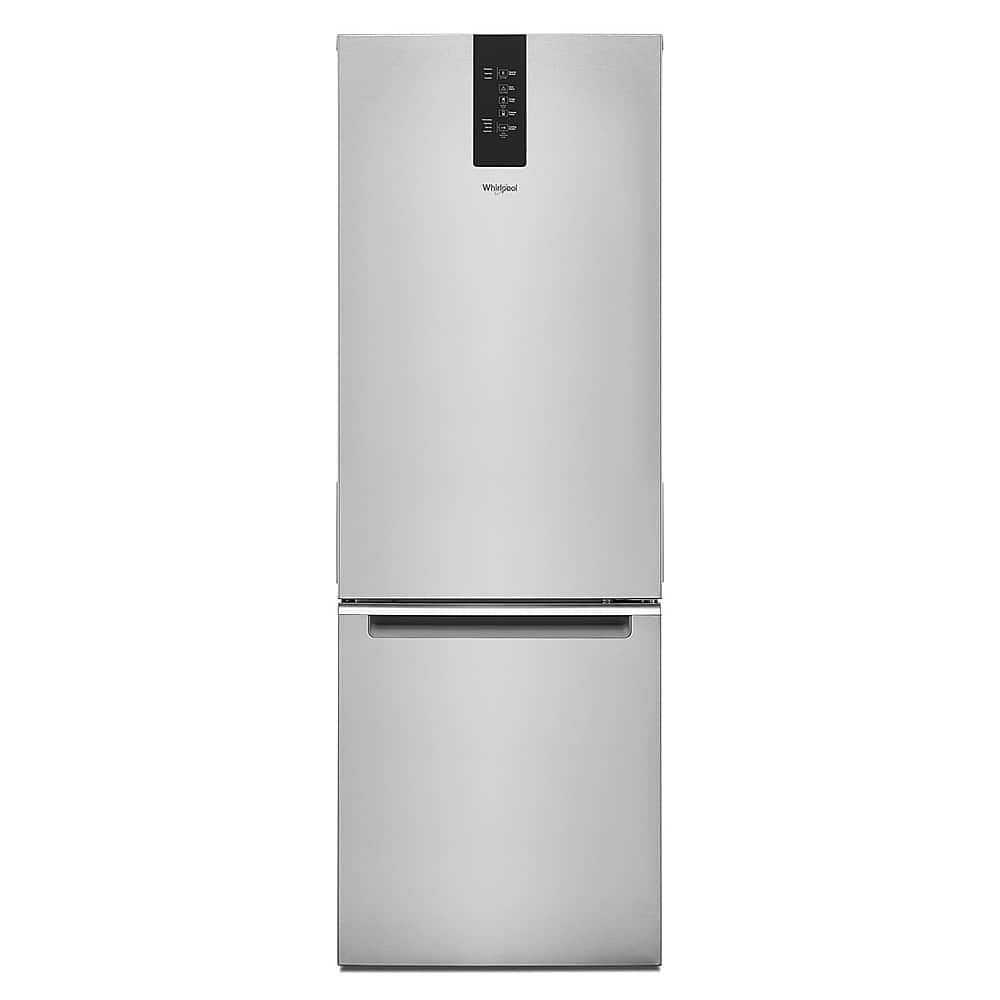 Whirlpool - 24 in. Wide 12.7 cu. ft. Bottom-Freezer Counter-Depth Refrigerator - Stainless Steel