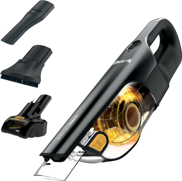 Front. Shark - UltraCyclone Pet Pro+ CH951 Cordless Hand Vac with Self-Cleaning Pet Power Brush - Black.