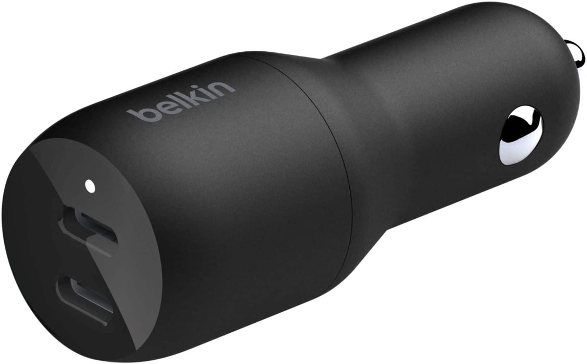Belkin - BOOST↑CHARGE  Dual USB-C Car Charger 36W - Black