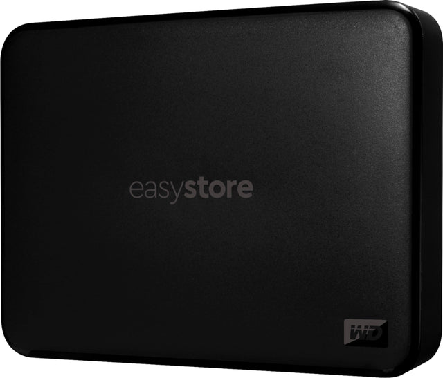 Front. WD - Easystore 5TB External USB 3.2 Gen 1 Portable Hard Drive - Black.