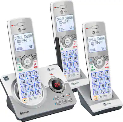 AT&T - 3 Handset Connect to Cell Answering System with Unsurpassed Range