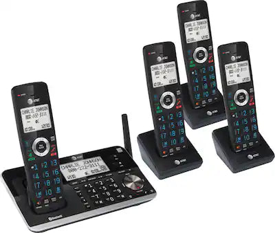 AT&T - 4 Handset Connect to Cell Answering System with Unsurpassed Range