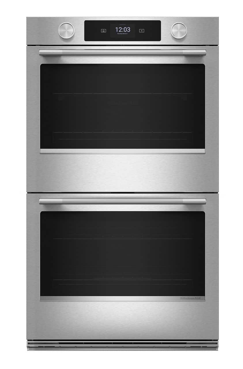 KitchenAid - 30-inch Smart Built-In Electric Double Wall Oven with Assisted Cooking Modes - Stainless Steel