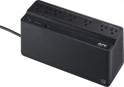 APC - UPS Battery Backup, 650VA/360W, Tower/Wall Mount, 7 Outlets, LED Indicator, USB-A port