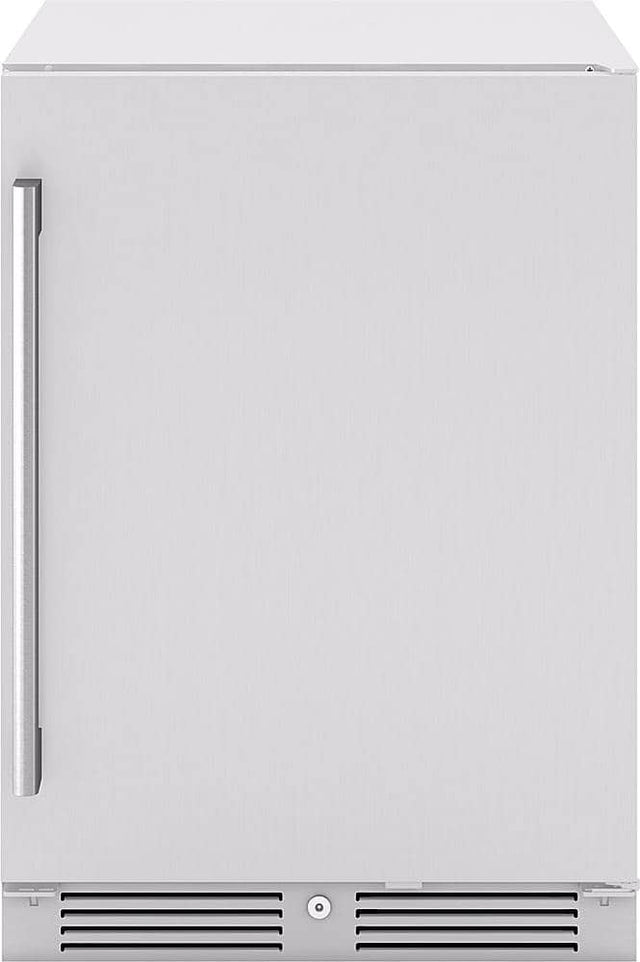 Front. Zephyr - Presrv 24 in. 136-Can Single Zone Outdoor Beverage Cooler - Stainless Steel.
