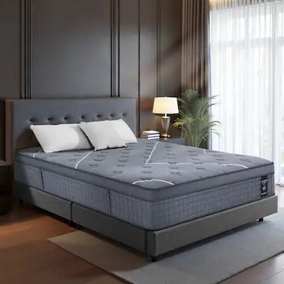 UltraSnooze - Queen Mattress,14 Inch Hybrid Mattress in a Box, Memory Foam Individual Pocket Springs, Medium Firm, Pressure Relief