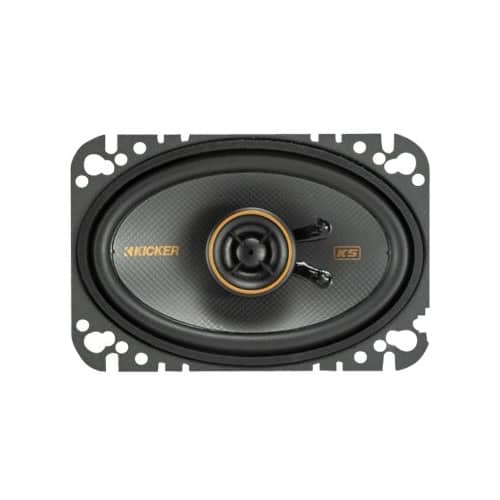Front. KICKER - KS Series 4" x 6" 2-Way Car Speakers (Pair) - Black.