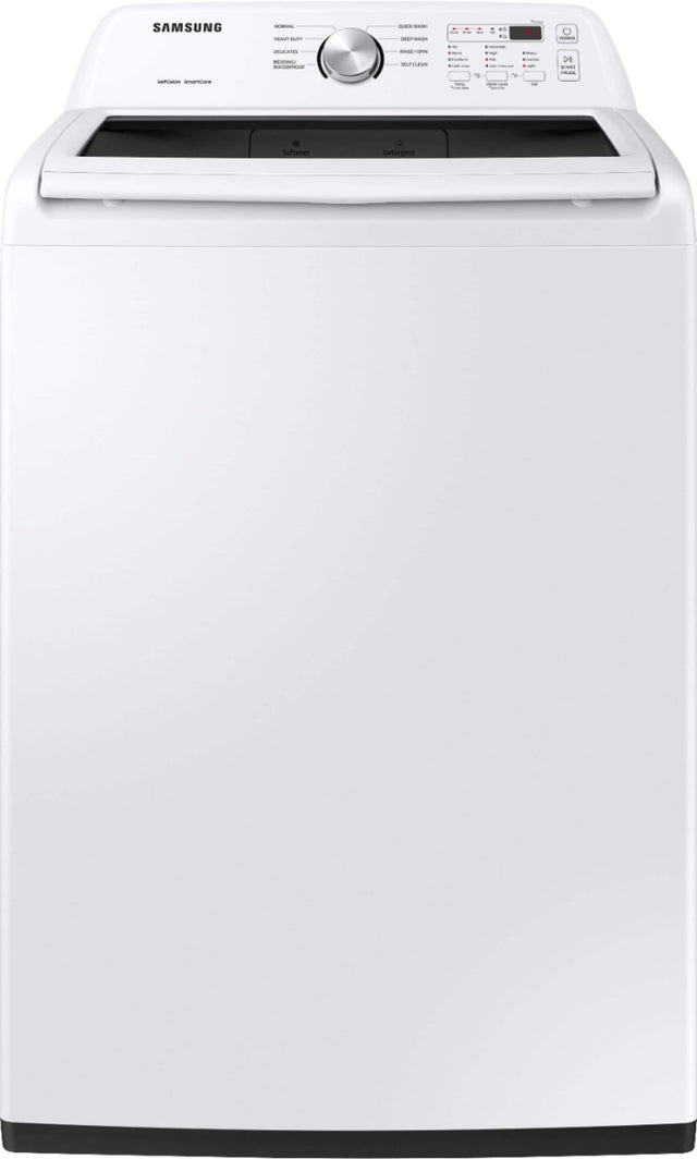 Front. Samsung - 4.5 Cu. Ft. High-Efficiency Top Load Washer with Vibration Reduction Technology+ - White.