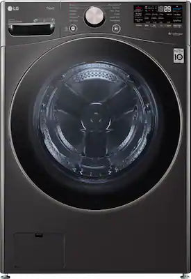 LG - 4.5 Cu. Ft. High-Efficiency Stackable Smart Front Load Washer with Steam and Built-In Intelligence