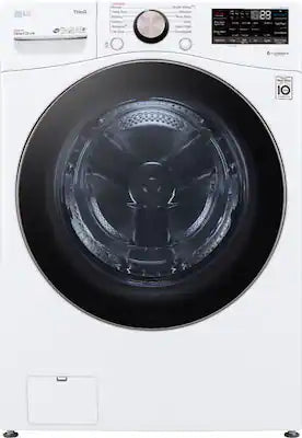 LG - 4.5 Cu. Ft. High-Efficiency Stackable Smart Front Load Washer with Steam and Built-In Intelligence