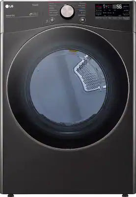 LG - 7.4 Cu. Ft. Stackable Smart Electric Dryer with Steam and Built-In Intelligence