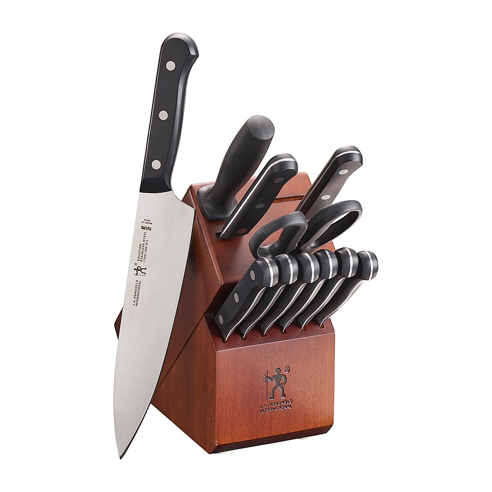 Henckels - Solution 12-pc Knife Block Set - Walnut