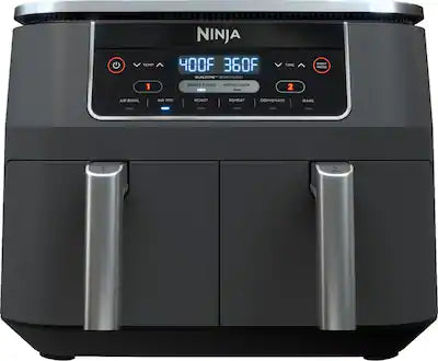 Ninja - Foodi 6-in-1 8-qt. 2-Basket Air Fryer with DualZone Technology & Air Fry, Roast, Broil, Bake, Reheat & Dehydrate