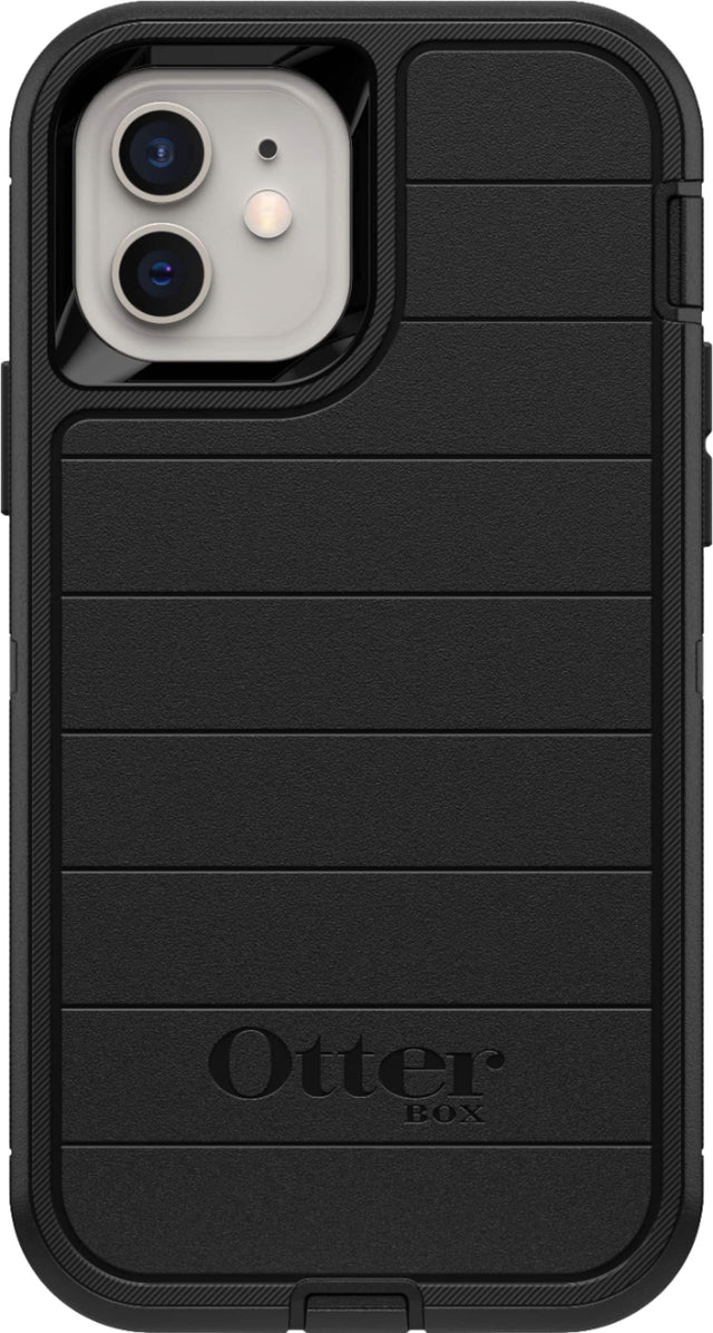 Front. OtterBox - Defender Series Pro for Apple® iPhone® 12 and iPhone 12 Pro - Black.
