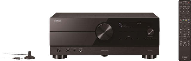 Front. Yamaha - AVENTAGE RX-A2A 100W 7.2-Channel AV Receiver with 8K HDMI and MusicCast - Black.