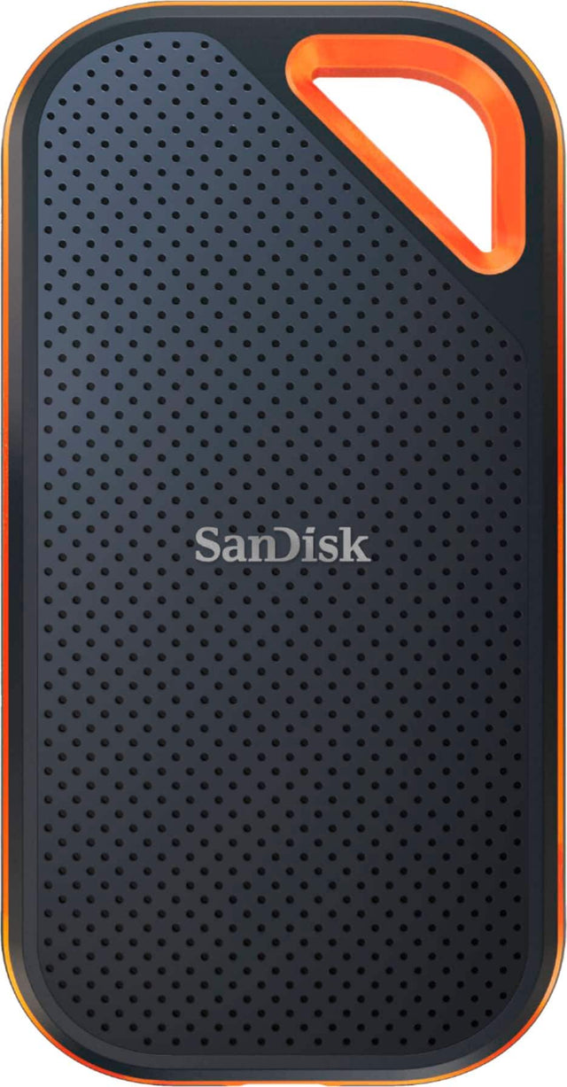 Front. SanDisk - Extreme Pro Portable 1TB External USB-C NVMe SSD - Black.