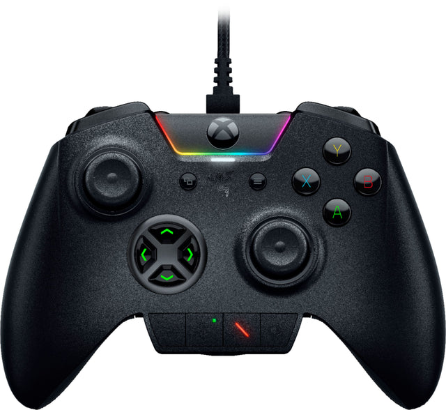 Front. Razer - Wolverine Ultimate Officially Licensed Xbox One Wired Gaming Controller For PC, Xbox One, Xbox Series X & S - Black.
