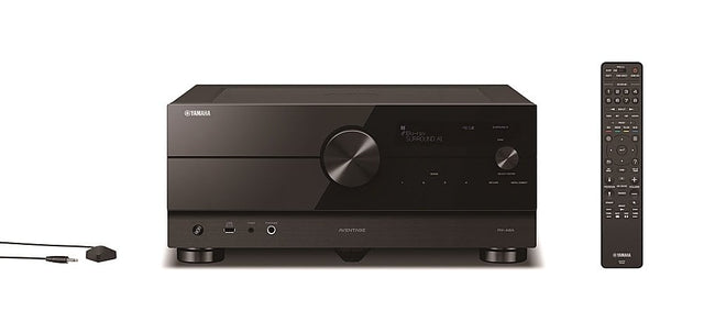 Front. Yamaha - AVENTAGE RX-A8A 150W 11.2-Channel AV Receiver with 8K HDMI and MusicCast - Black.