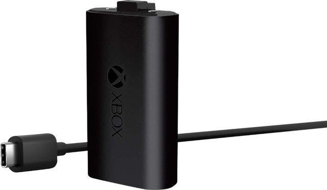 Front. Microsoft - Rechargeable Battery + USB-C Cable for XBOX Series X and XBOX Series S - Black.