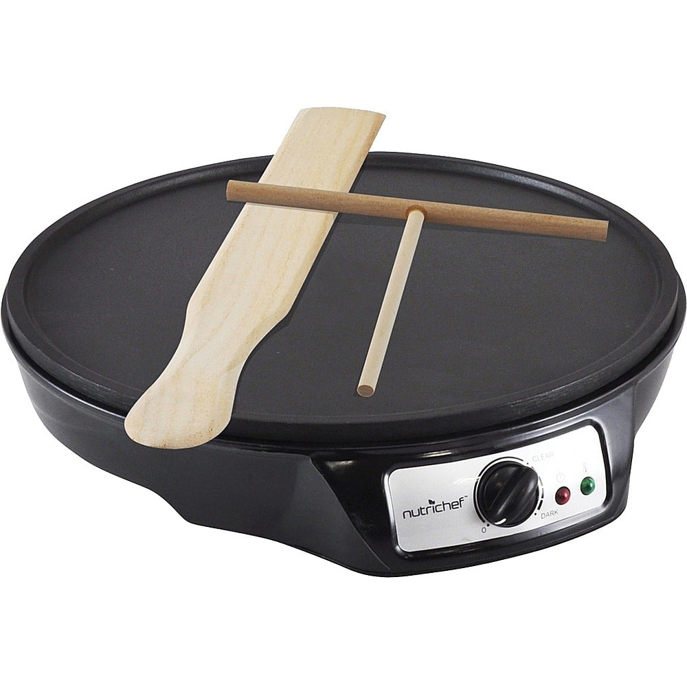 NutriChef - Electric Crepe Maker / Griddle, Hot Plate Cooktop - Black