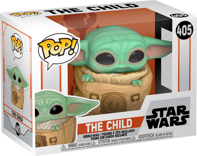 Front. Funko - POP! Star Wars: The Mandalorian - Child w/ Bag.