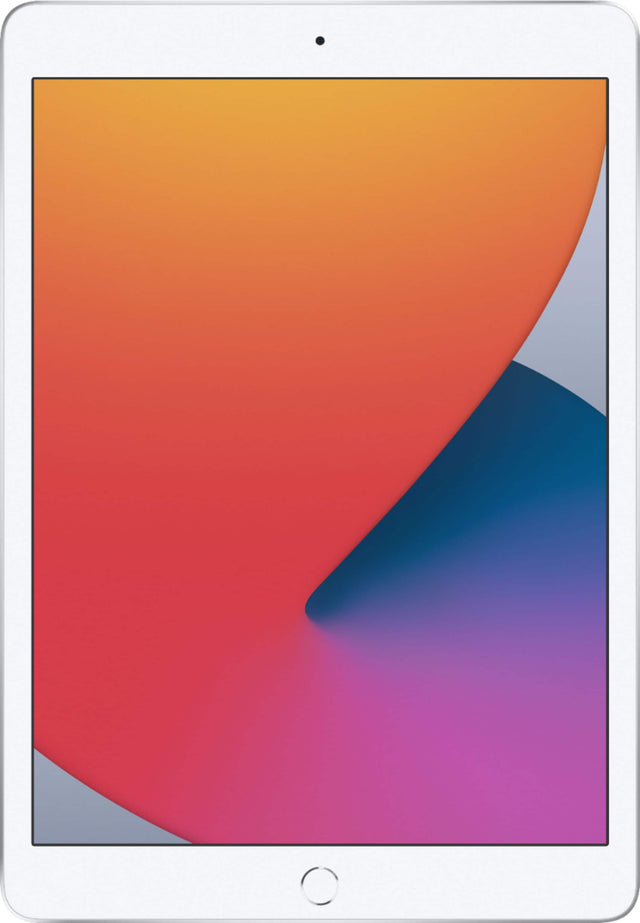 Front. Apple - Geek Squad Certified Refurbished 10.2-Inch iPad with Wi-Fi - 32GB - Silver.