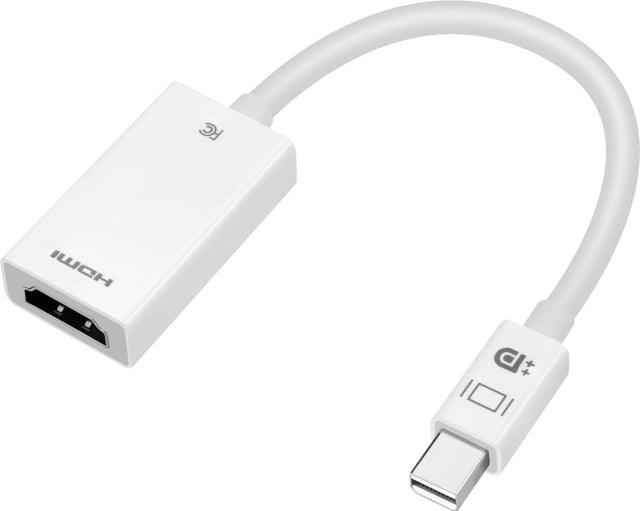 Front. Best Buy essentials™ - Mini DisplayPort to HDMI Adapter - White.