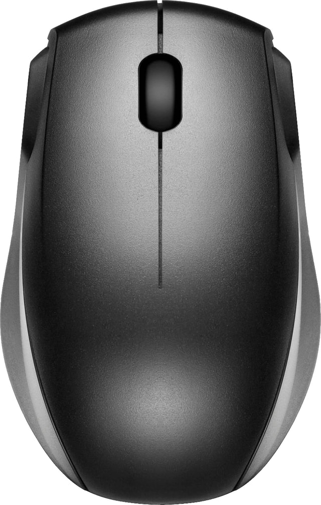 Front. Best Buy essentials™ - Wireless Optical Standard Ambidextrous Mouse with USB Receiver - Black.
