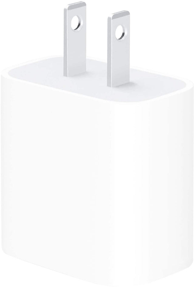 Front. Apple - 20W USB-C Power Adapter - White.