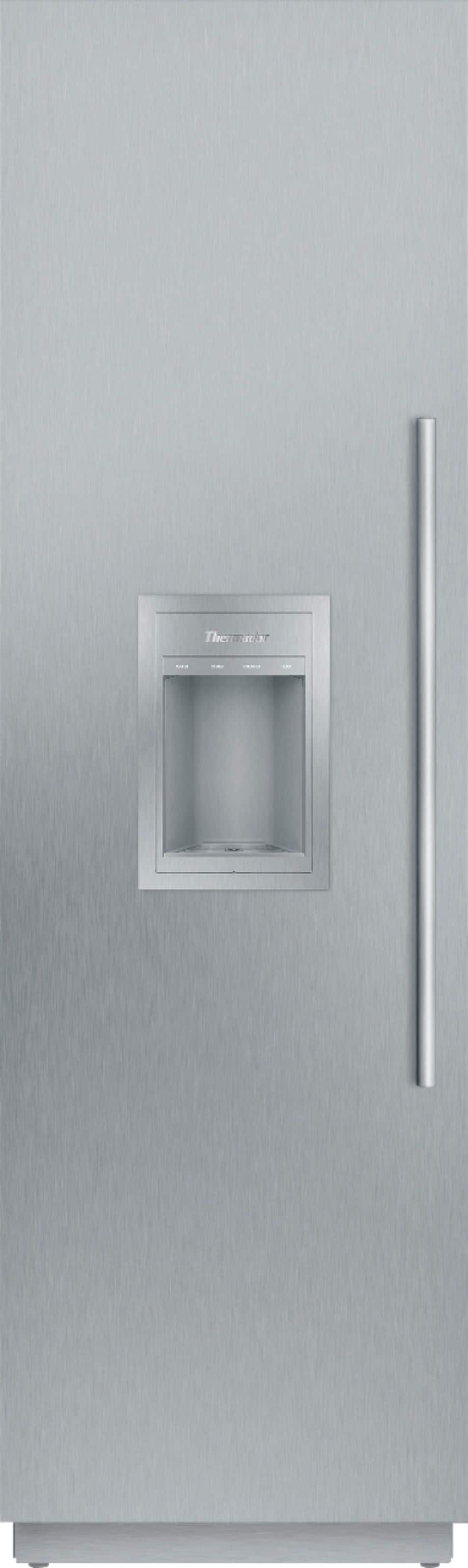 Thermador - Freedom Collection 11.2 Cu. Ft. Frost free Smart Upright Freezer with External Ice and Water Dispenser, Left Hinge - Custom Panel Ready