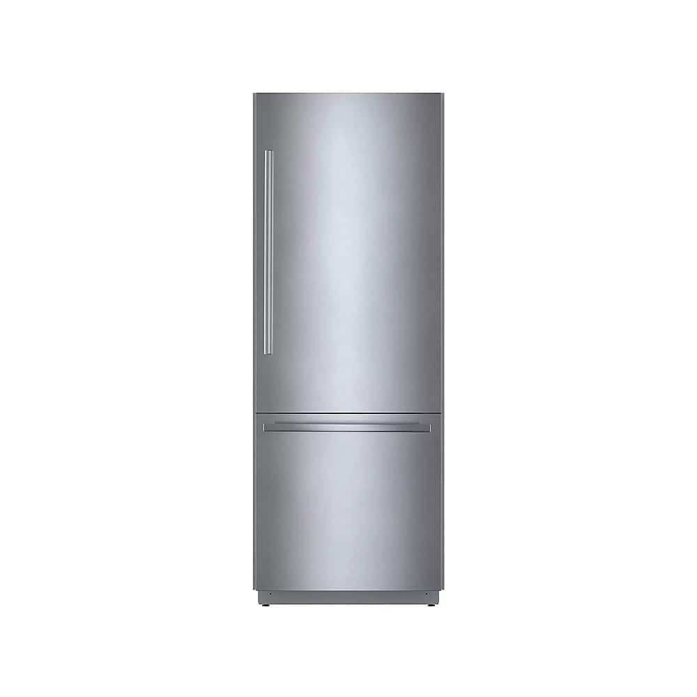 Bosch - Benchmark Series 30 in. Wide 16 Cu. Ft. Bottom Freezer Built-in Counter-Depth Smart Refrigerator - Stainless Steel