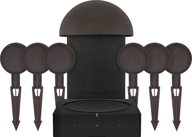 Front. Sonance - MAG6.1 - Mag Series 6.1-Ch. Landscape Outdoor Speaker System Powered by Sonos (Each) - Brown/Black.