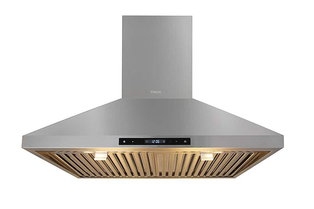 Front. Thor Kitchen - 30” Convertible  Range Hood - Stainless steel.