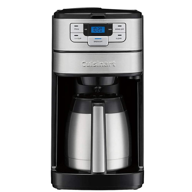 Alt View 11. Cuisinart - Automatic Grind & Brew 10-Cup Thermal Coffeemaker - Black/Stainless Steel.