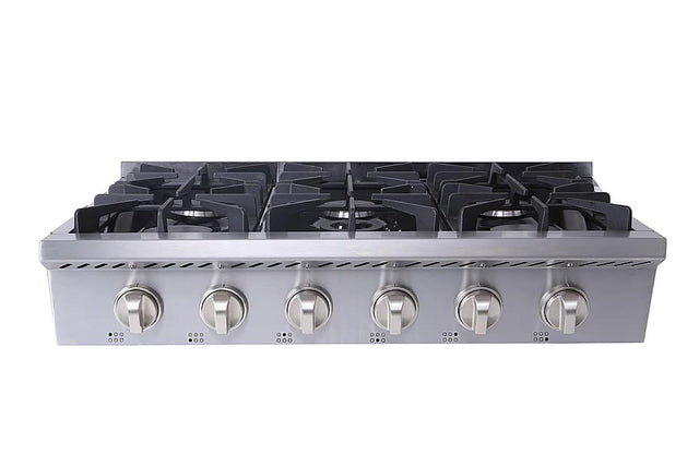 Front. Thor Kitchen - 36" Built-in Gas Cooktop - Stainless Steel.