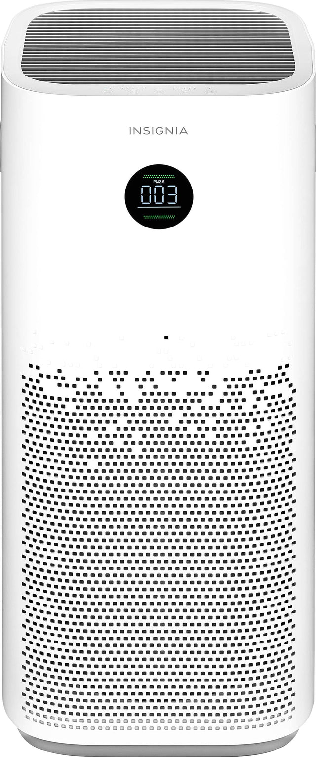 Left. Insignia™ - 497 Sq. Ft. HEPA Air Purifier with ENERGY STAR Certification - White.