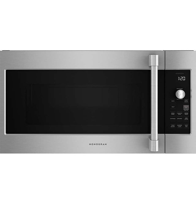 Front. Monogram - Advantium 30" Built-In Single Electric Convection Wall Oven - Stainless Steel.