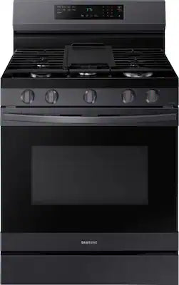 Samsung - 30 in. Wide 5 Burner 6.0 cu. ft. Freestanding Gas Range with No-Preheat Air Fry & Convection