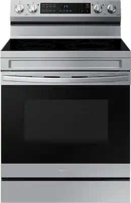 Samsung - 30 in. Wide 5 Elements Freestanding 6.3 cu. ft. Electric Range with WiFi, No-Preheat Air Fry & Convection
