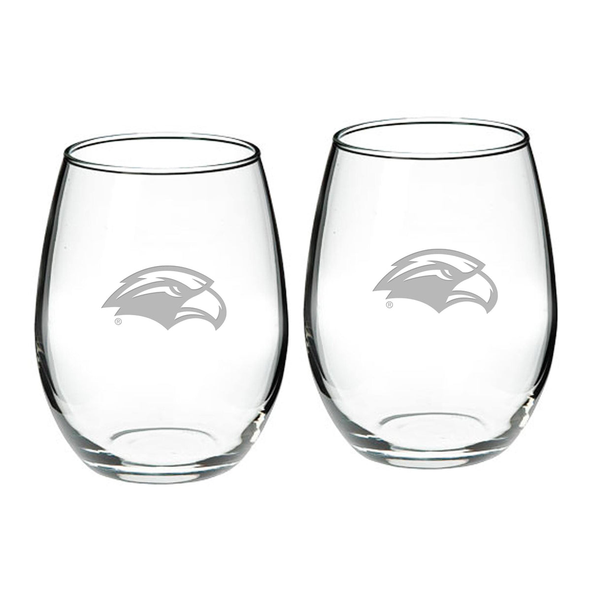 Jardine - Southern Miss Golden Eagles 2-Piece 21oz. Stemless Wine Glass Set - Multicolor