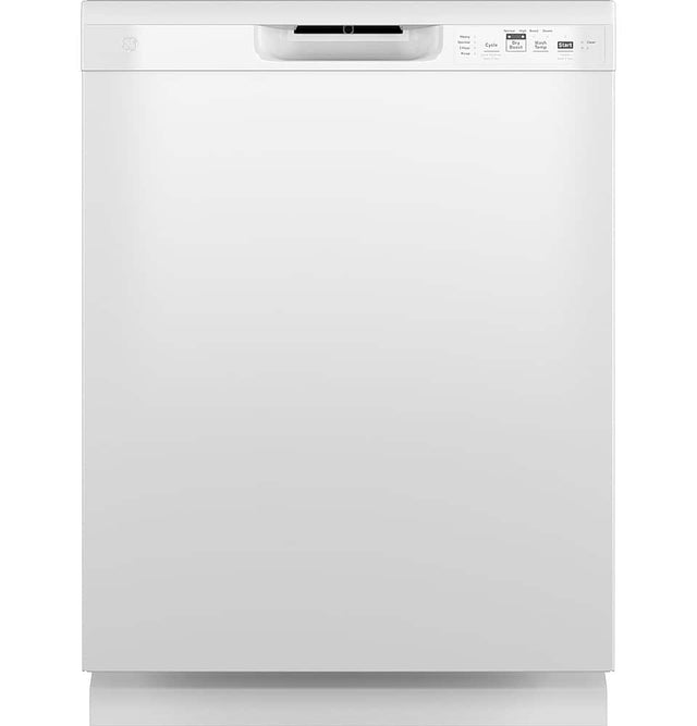 Front. GE - Front Control Built-In Dishwasher with 59 dBA - White.
