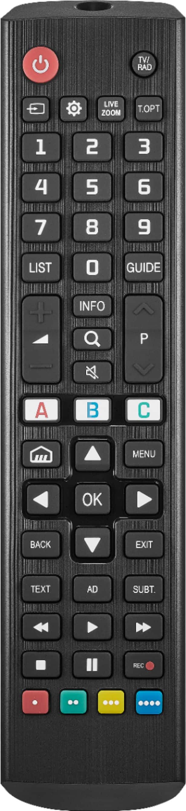 Insignia™ - Replacement Remote for LG TVs - Black