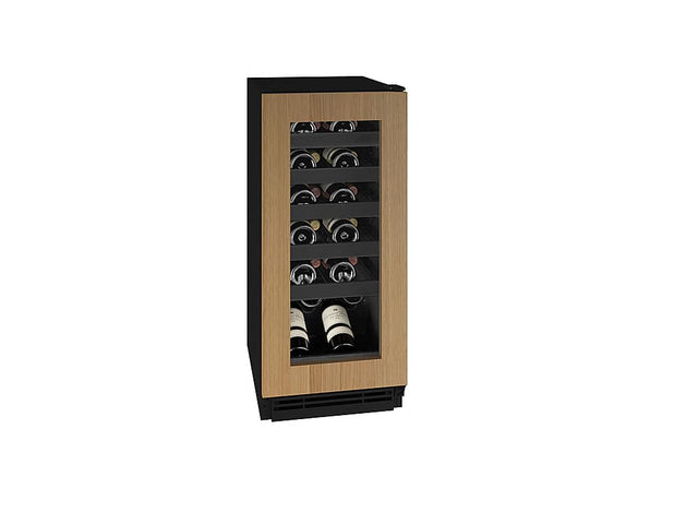Angle. U-Line - 24-750ml bottle Wine Refrigerator in Integrated Door Frame - Custom Panel Ready.