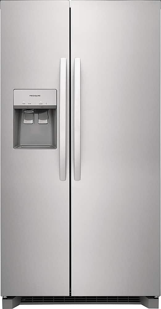 Front. Frigidaire - 22.3 Cu. Ft. Side-by-Side Counter-Depth Refrigerator - Silver.