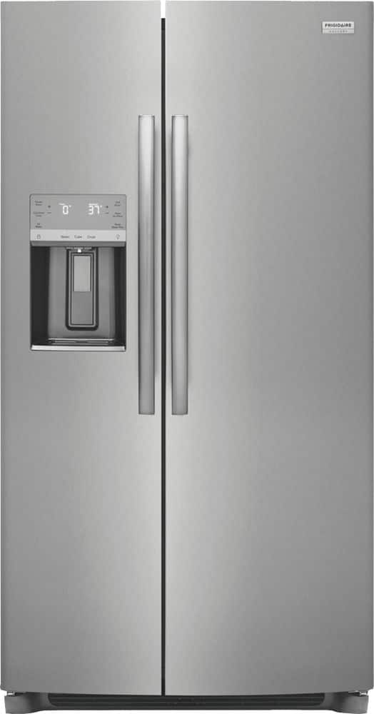 Front. Frigidaire - Gallery 22.3 Cu. Ft. Side-by-Side Counter-Depth Refrigerator - Silver.