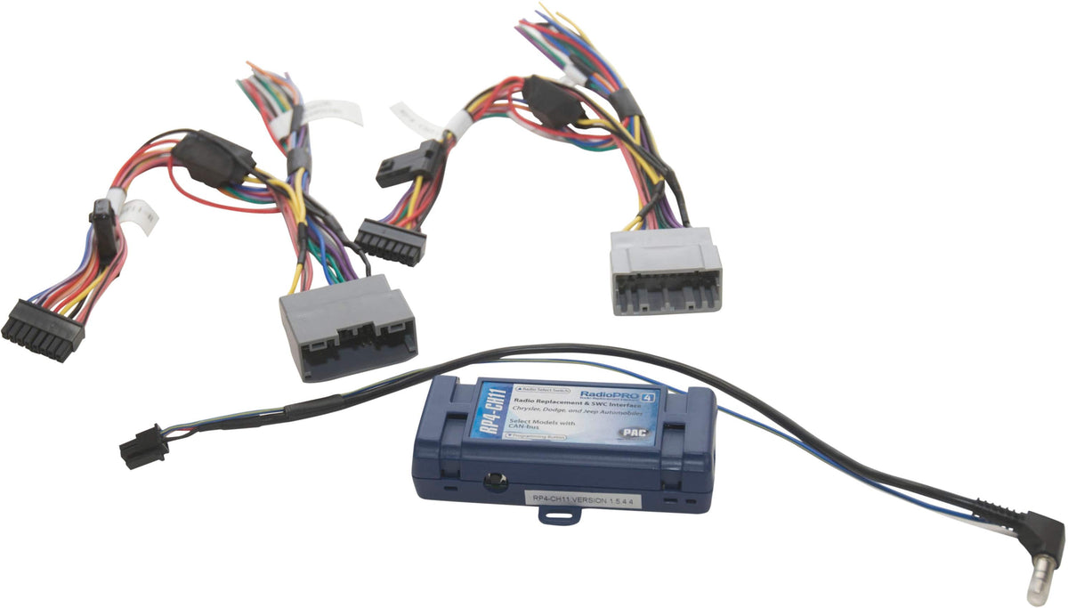 PAC - Radio Replacement and Steering Wheel Control Interface for Select Chrysler, Dodge, Jeep, and RAM Vehicles - Blue