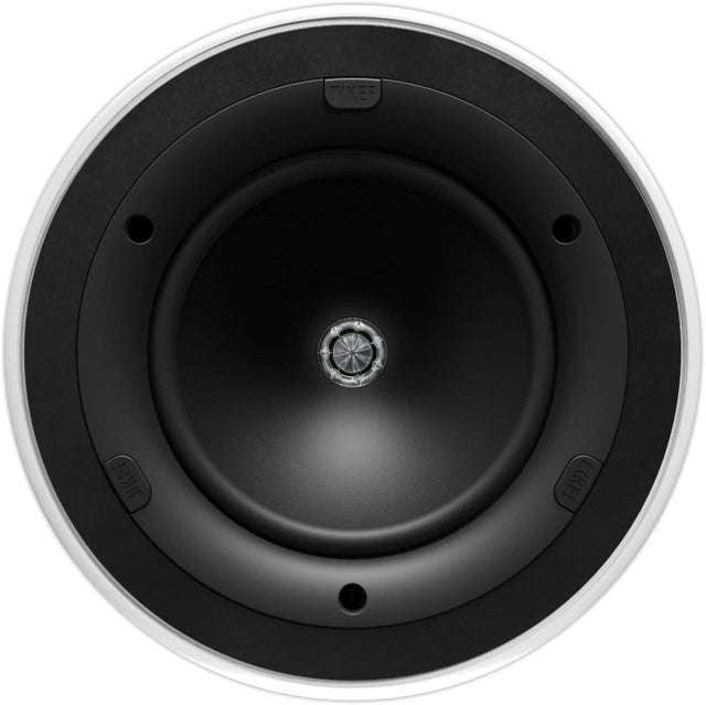 Front. KEF - Ci200MR UNI-Q 8" Round In-Ceiling Speaker  Pair - Black.
