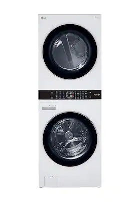 LG - 4.5 Cu. Ft. HE Smart Front Load Washer and 7.4 Cu. Ft. Gas Dryer WashTower with Steam and Built-In Intelligence