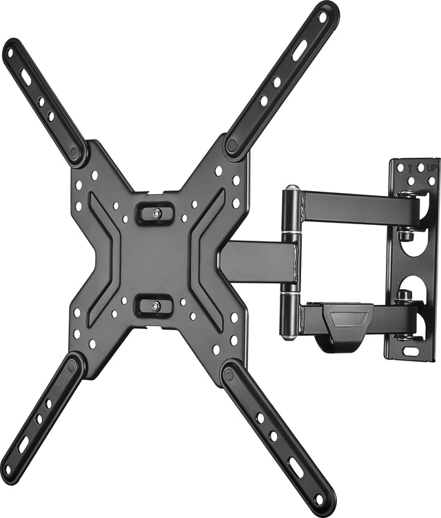 Left. Best Buy essentials™ - Full Motion TV Wall Mount for Most 19–50" TVs - Black.