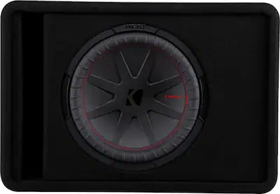 KICKER - CompR 12" Dual-Voice-Coil 2-Ohm Loaded Subwoofer Enclosure